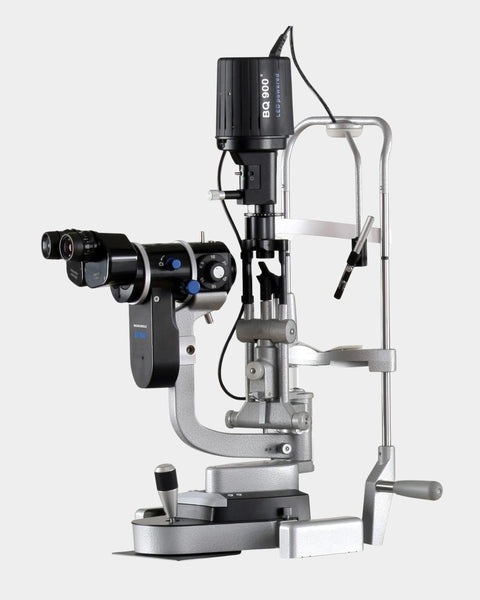 Haag-Streit BQ 900 LED Spaltlampe mit 5-stufigem Vergrößerungswechsler und homogener LED-Beleuchtung
