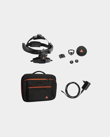 Heine Omega 600 indirektes_Ophthalmoskop  Studentenset-  Frontalansicht