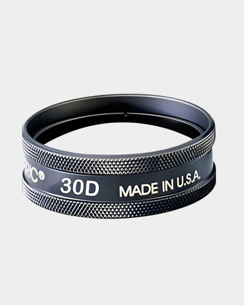 Volk 30D Ophthalmoskopierlupe schwarz - Frontansicht