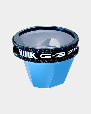 VOLK G-3 Gonioskopie-Fundusglas schwarz-blau- Frontansicht