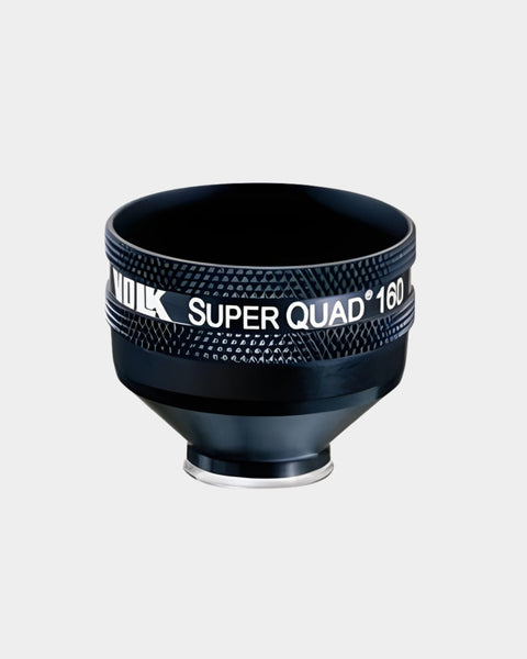 Volk Super Quad 160 Indirektes Laser-Kontaktglas schwarz- Frontansicht